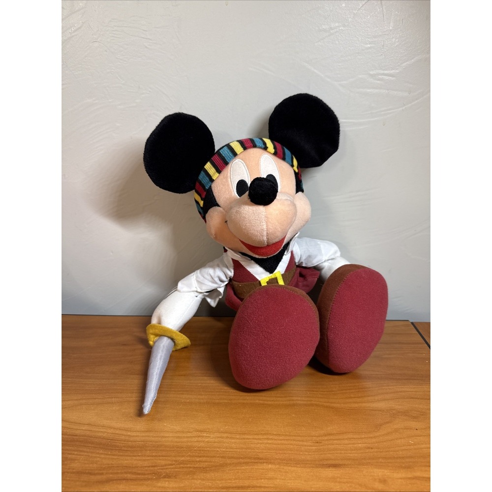 NWT Disney Sega Mickey Mouse Pirate Plush 15" Stuffed Animal Toy
